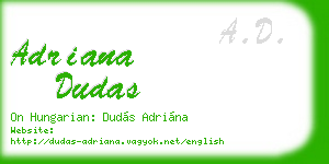 adriana dudas business card